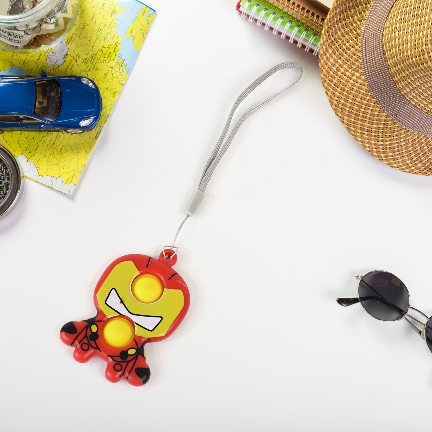 Creative Cartoon Style Mini Push Pop Bubble Keychain (1 Pc) Creative Cartoon Style Mini Push Pop Bubble Keychain (1 Pc)